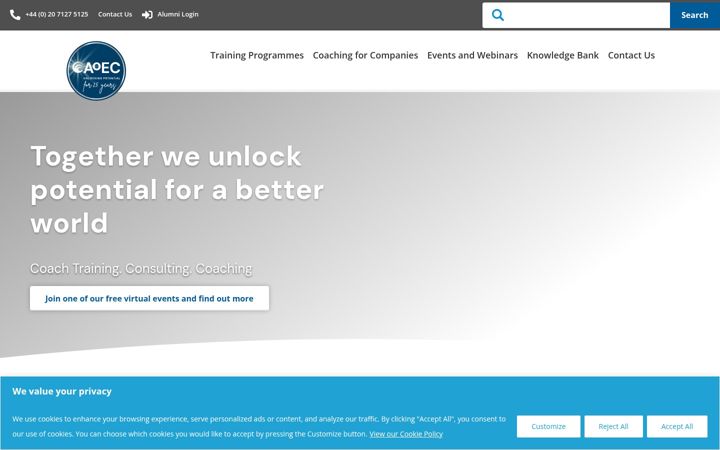 Screenshot of aoec.com