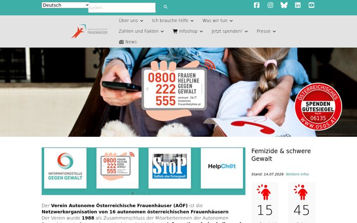 Kuvakaappaus sivustosta aoef.at