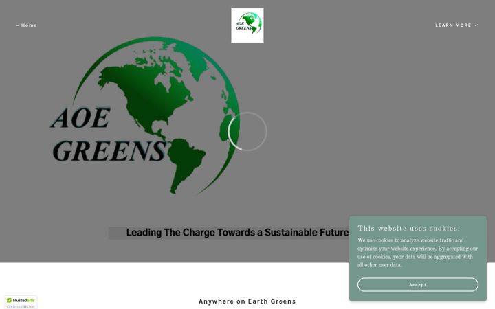 Screenshot von aoegreens.com