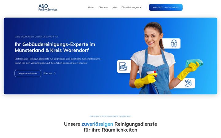 Screenshot of aofacilityservice.de