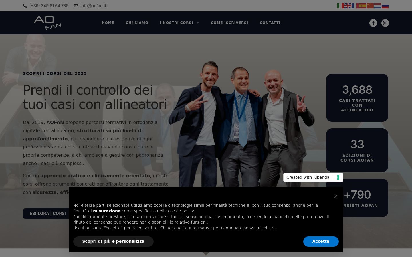 Screenshot tal-banner tal-kunsens muri qabel kwalunkwe interazzjoni