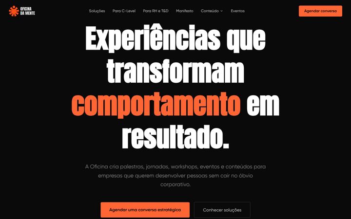 Screenshot of aoficinadamente.com.br