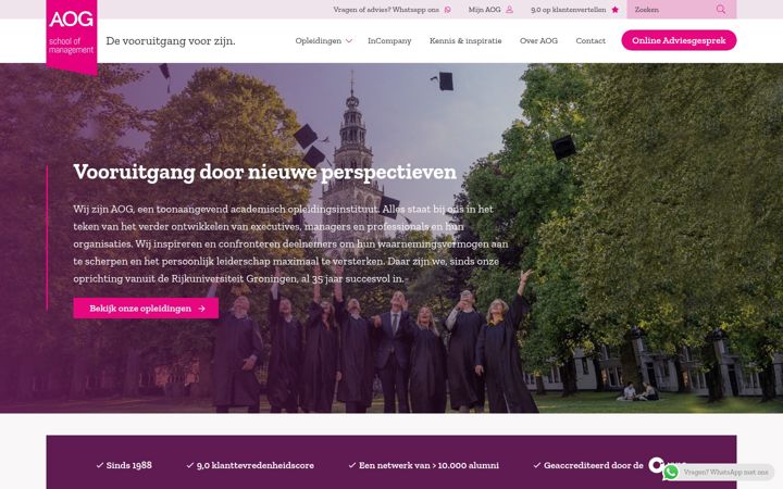 Screenshot von aog.nl