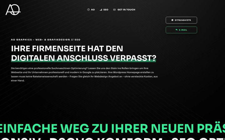 Screenshot of aographics.de