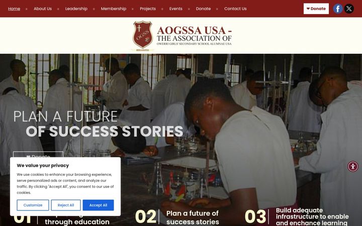 Captura de ecrã de aogssa-usa.org