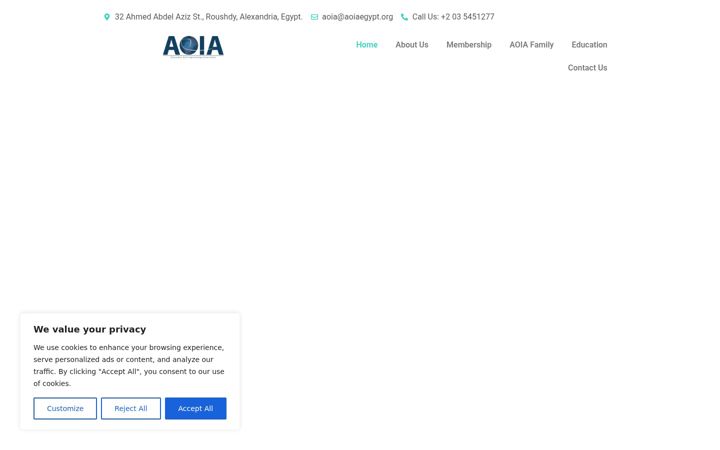 Screenshot of aoiaegypt.org