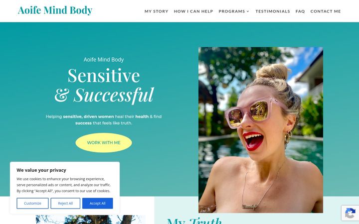 Screenshot of aoifemindbody.com