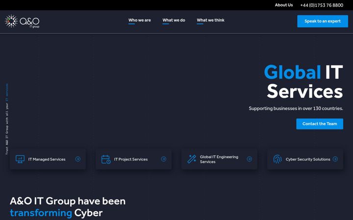 Screenshot of aoitgroup.com