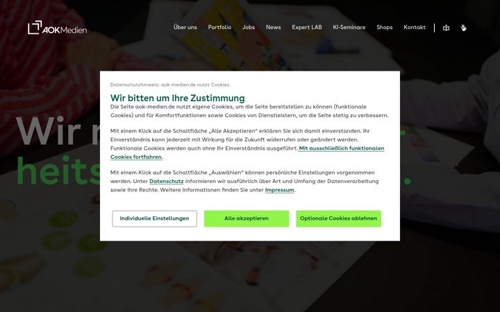 Screenshot of aok-verlag.de