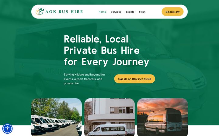 Screenshot of aokbushire.com
