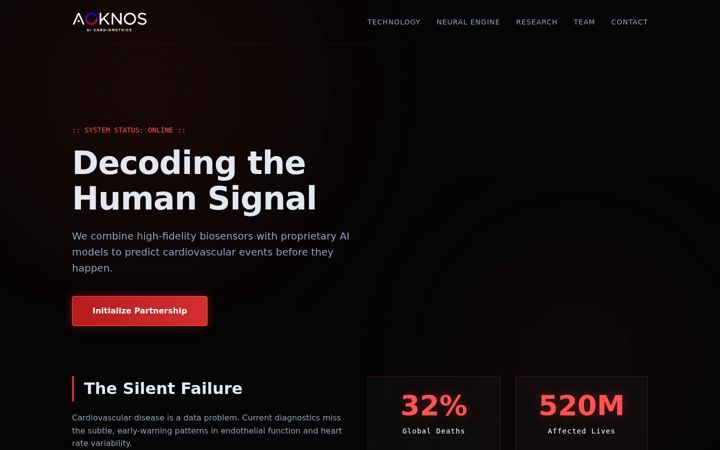 Screenshot of aoknos.com