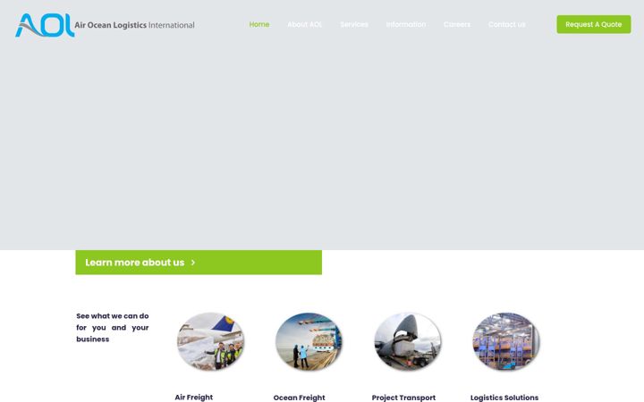 Screenshot of aolintl.com