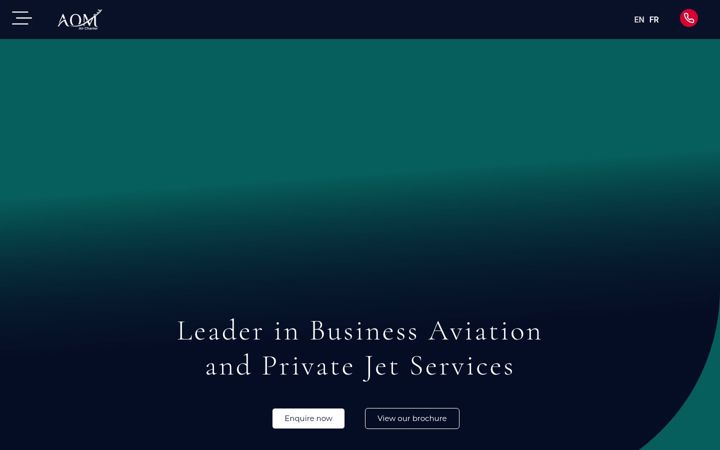 Zrzut ekranu aom-aircharter.ma