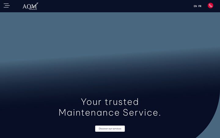 Screenshot of aom-maintenance.ma