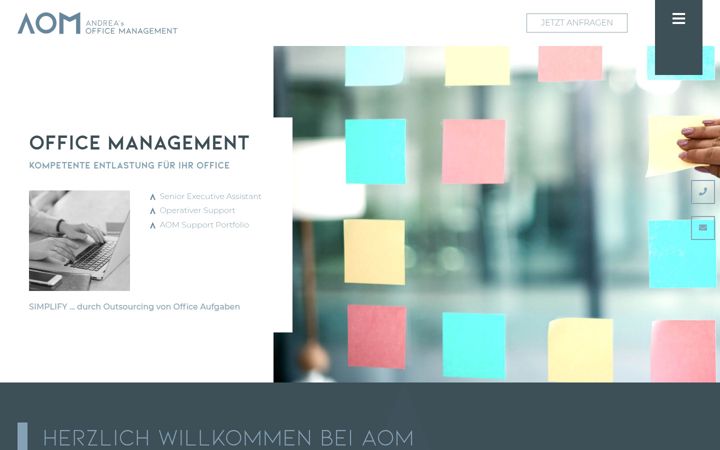 Screenshot of aom-support.com
