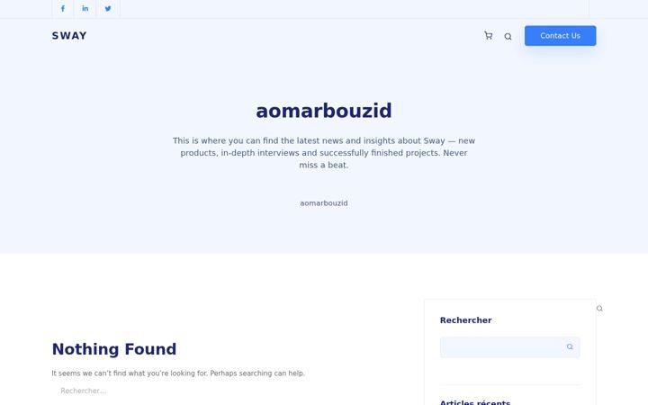 Kuvakaappaus sivustosta aomarbouzid.com