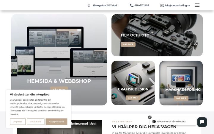 Zrzut ekranu aomarketing.se