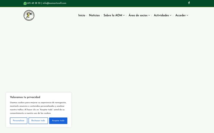 Kuvakaappaus sivustosta aomartorell.com