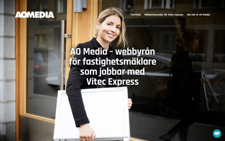 Screenshot of aomedia.se