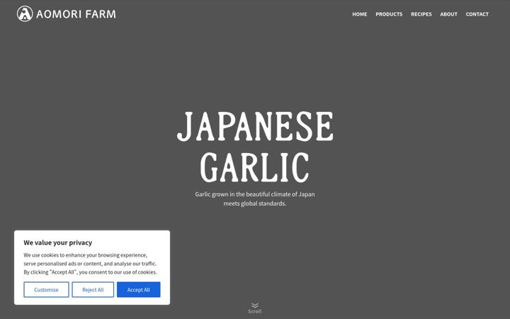Screenshot of aomorifarm.com