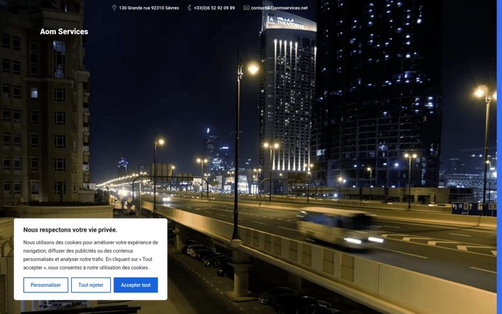 Screenshot of aomservices.net