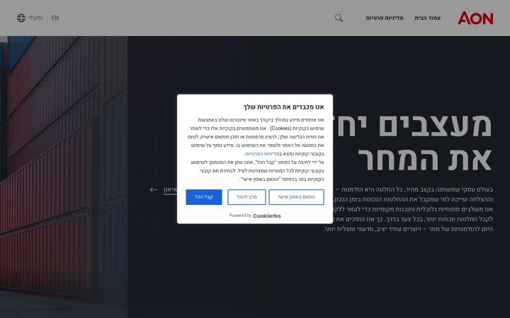 Screenshot of aon-israel.com
