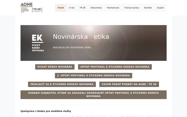 Screenshot of aonesr.sk