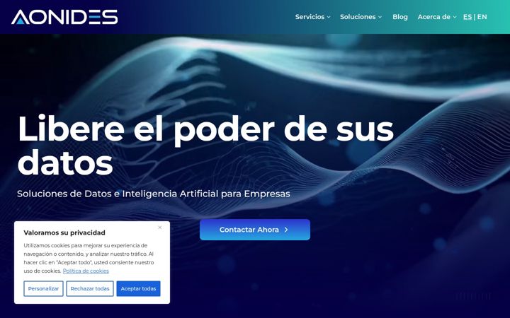 Screenshot of aonides.es