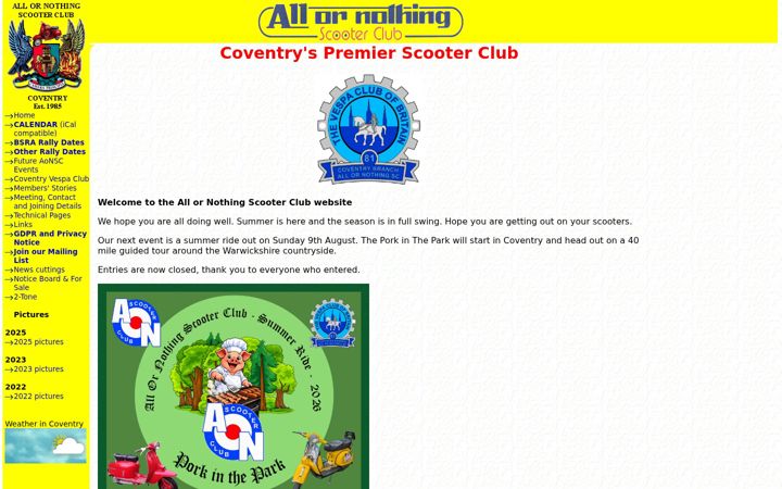 Screenshot of aonsc.co.uk