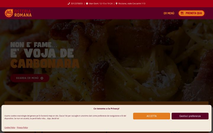 Screenshot of aoosteria.it