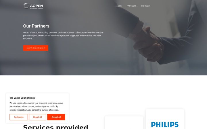 Screenshot of aopen.nl