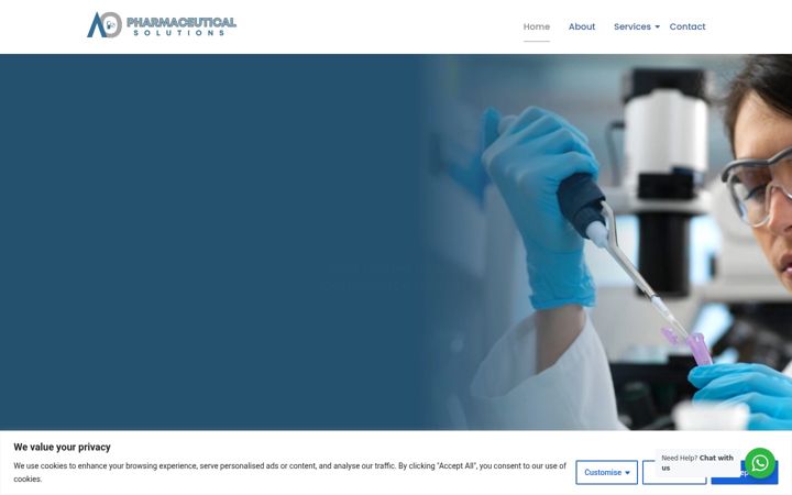 Screenshot του aopharmaceuticalsolutions.com