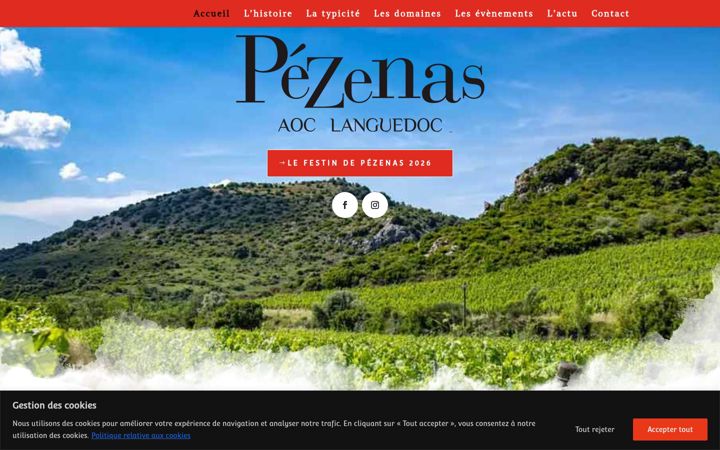 Screenshot of aoplanguedocpezenas.com