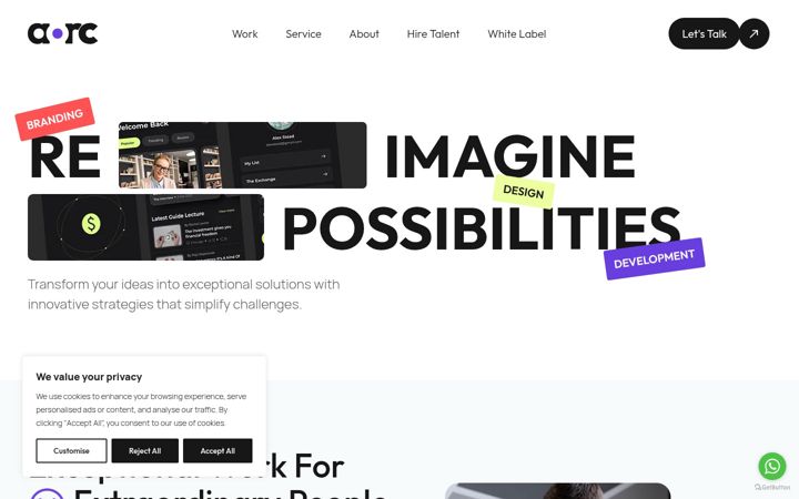 Screenshot ta' aorctech.com