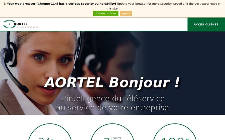 Screenshot ta' aortel.com