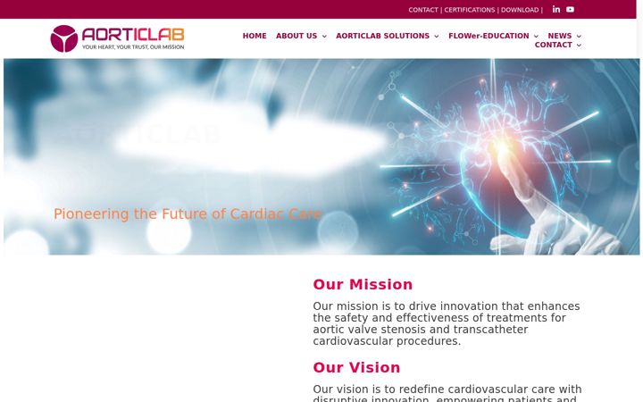 Captura de pantalla de aorticlab.ch