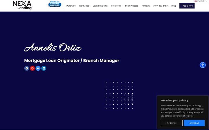 Snímek obrazovky aortizloans.com