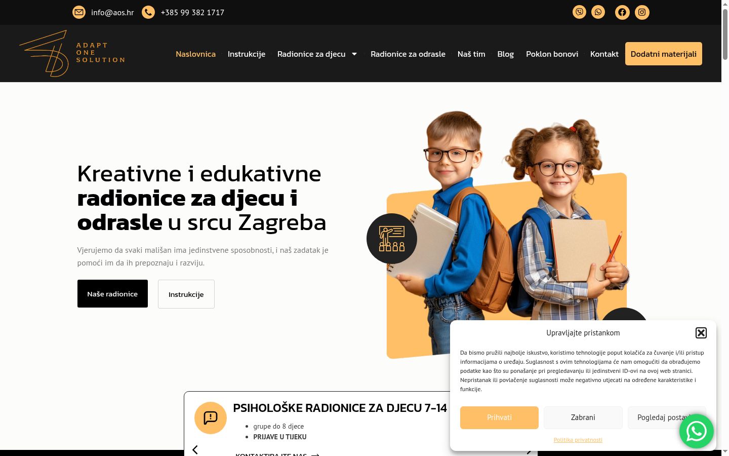 Screenshot tal-banner tal-kunsens muri qabel kwalunkwe interazzjoni