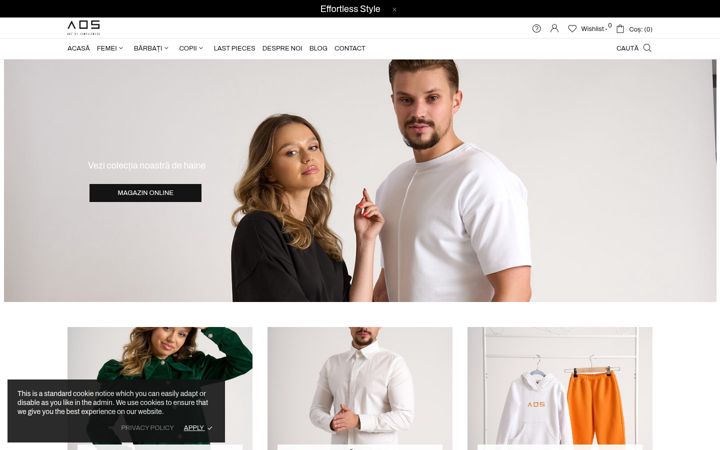 Screenshot ta' aosbrand.ro