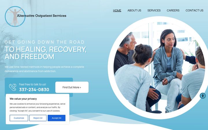 Screenshot of aoshelp.com