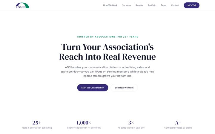 Screenshot of aosinc.biz