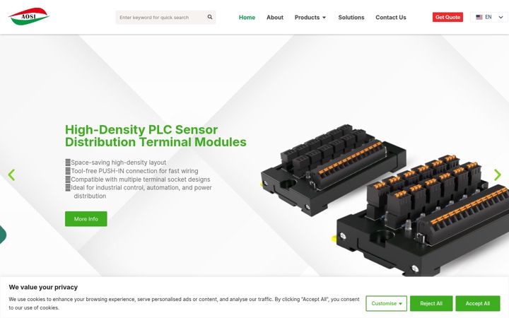 Screenshot of aositerminals.com