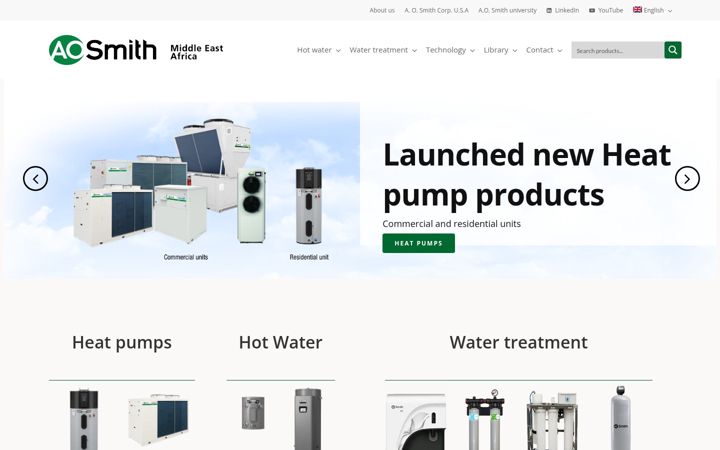Screenshot ta' aosmithme.com