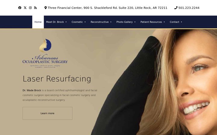 Screenshot ta' aosplasticsurgery.com