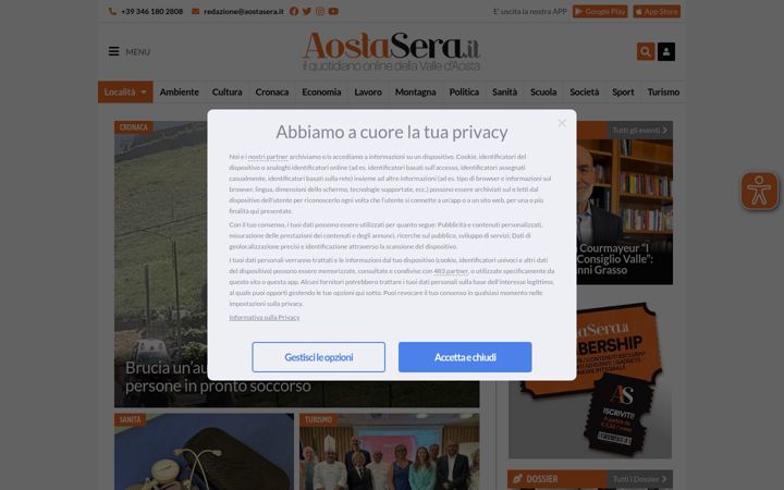 Screenshot of aostasera.it