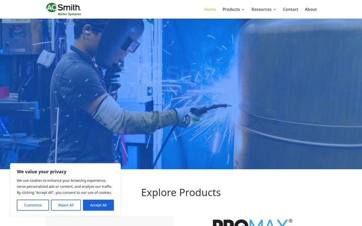Screenshot of aoswatersystems.com
