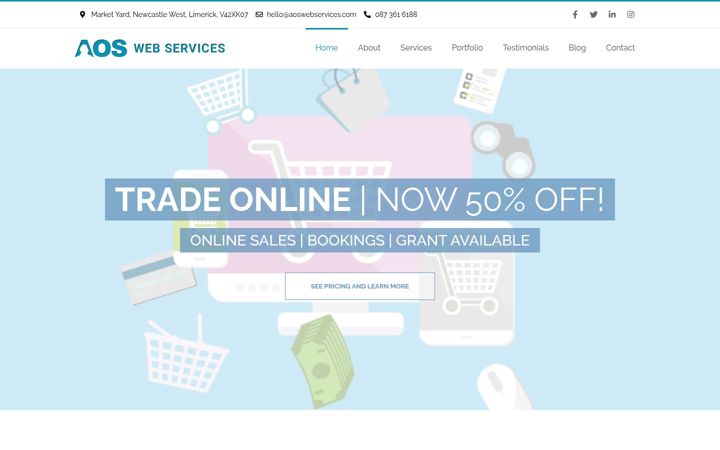 Screenshot of aoswebservices.com
