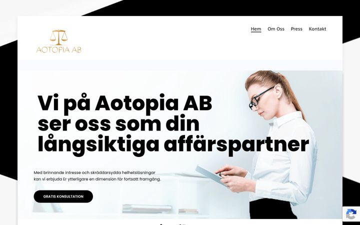 Captura de pantalla de aotopia.se