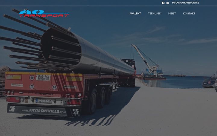 Screenshot of aotransport.ee