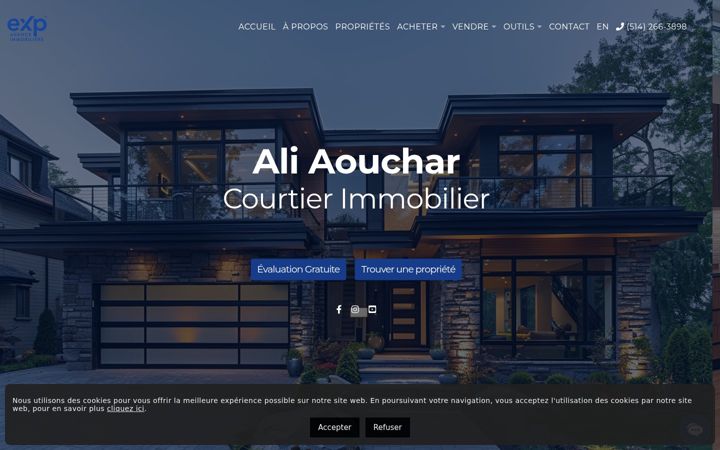 Ekraanipilt saidist aouchar.com